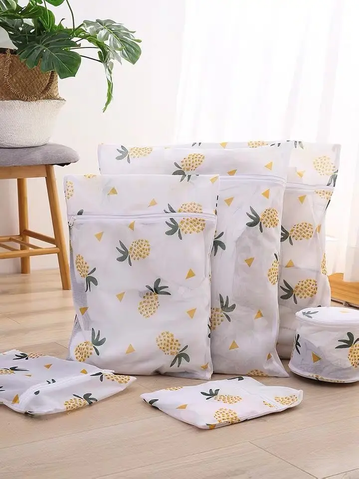 Custom Logo Full Color Overall Sublimation Printing Delicates Mesh Laundry Bag Lingerie Washing Bags