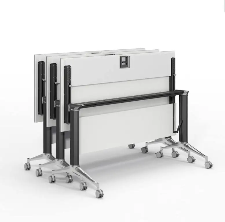 room desk stackable meeting room tables with adjustable beam folding flip top training table foldable training