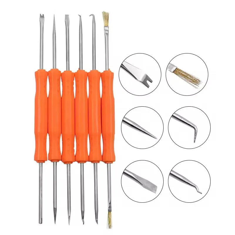 6Pcs Set Desoldering Hand Tool Aid Tool Kit Soldering Aid Assistance PCB Cleaning Kit Repair Tool Electronic Heat Assistance Set