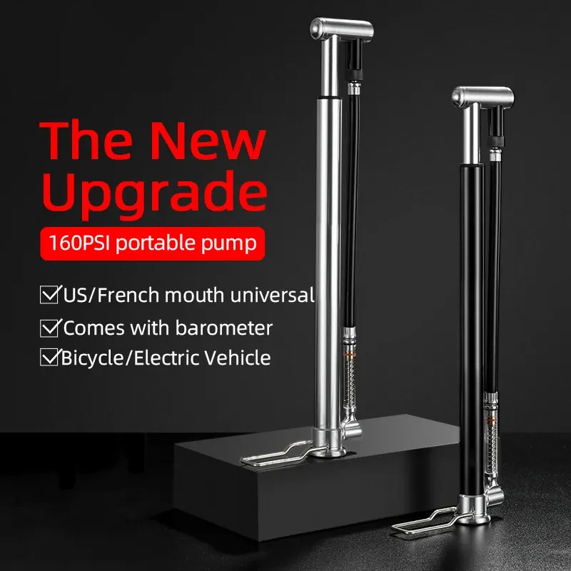 Мини-портативный ручной насос высокого давления для велосипеда с двумя ножками и клапаном Аксессуары
