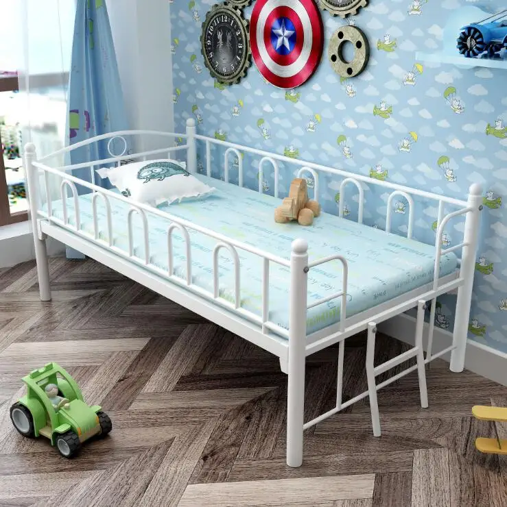 Wholesale kindergarten bedroom furniture kids bed frame metal single simple disassembly