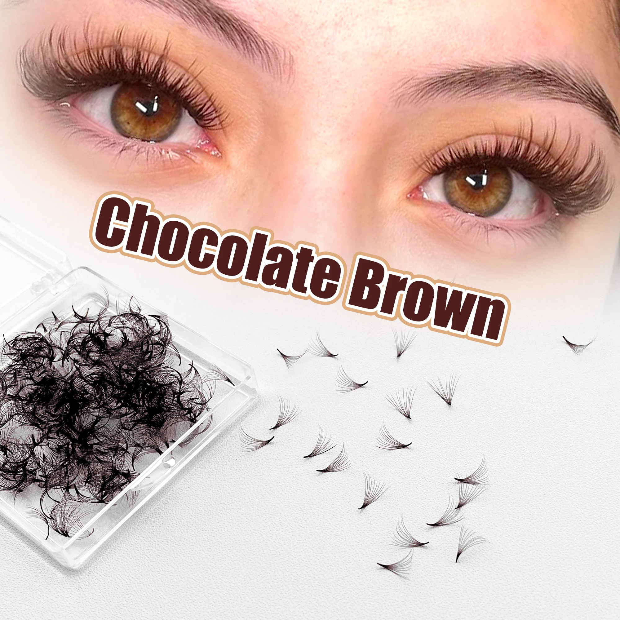 Bulk 1000 Ultra Speed 4d 6d 8D 10d 12D 14D 20d C Cc D Dd M L Brown Pointed Premade Fans Eyelash Extensions Loose Promade Fans