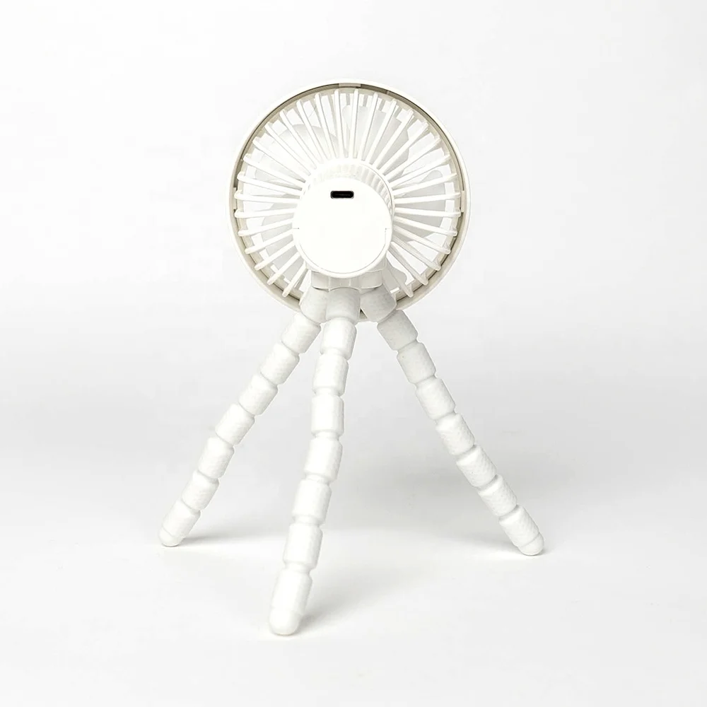 
2021 New Versatile Handheld Desktop Clip-on USB Charging Mini Air Conditioner Silent Electric Octopus Silica Gel Tripod Fan 