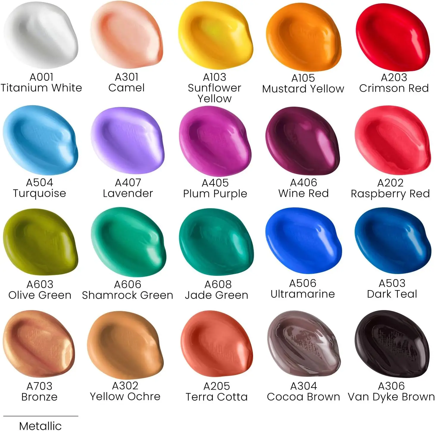 Set of 20 Vintage Tones 2.02 oz /60ml Water-Based Matte Finish for Art Projects on Glass Wood Ceramics Craft Acrylic Paint Kit