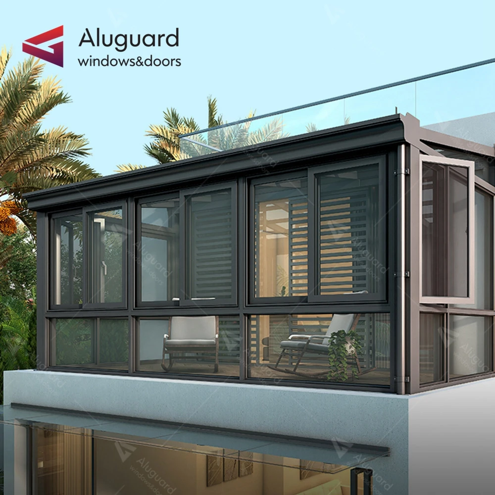 Professional  Glass Sunroom With Retractable Roof For Sale Victorian Sunroom