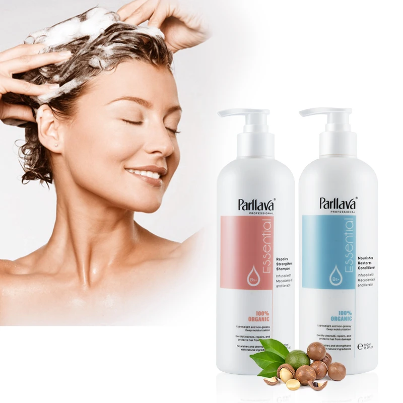 OEM ODM macadamia oil extract conditioner organic pure argan oil shampoo and conditioner set