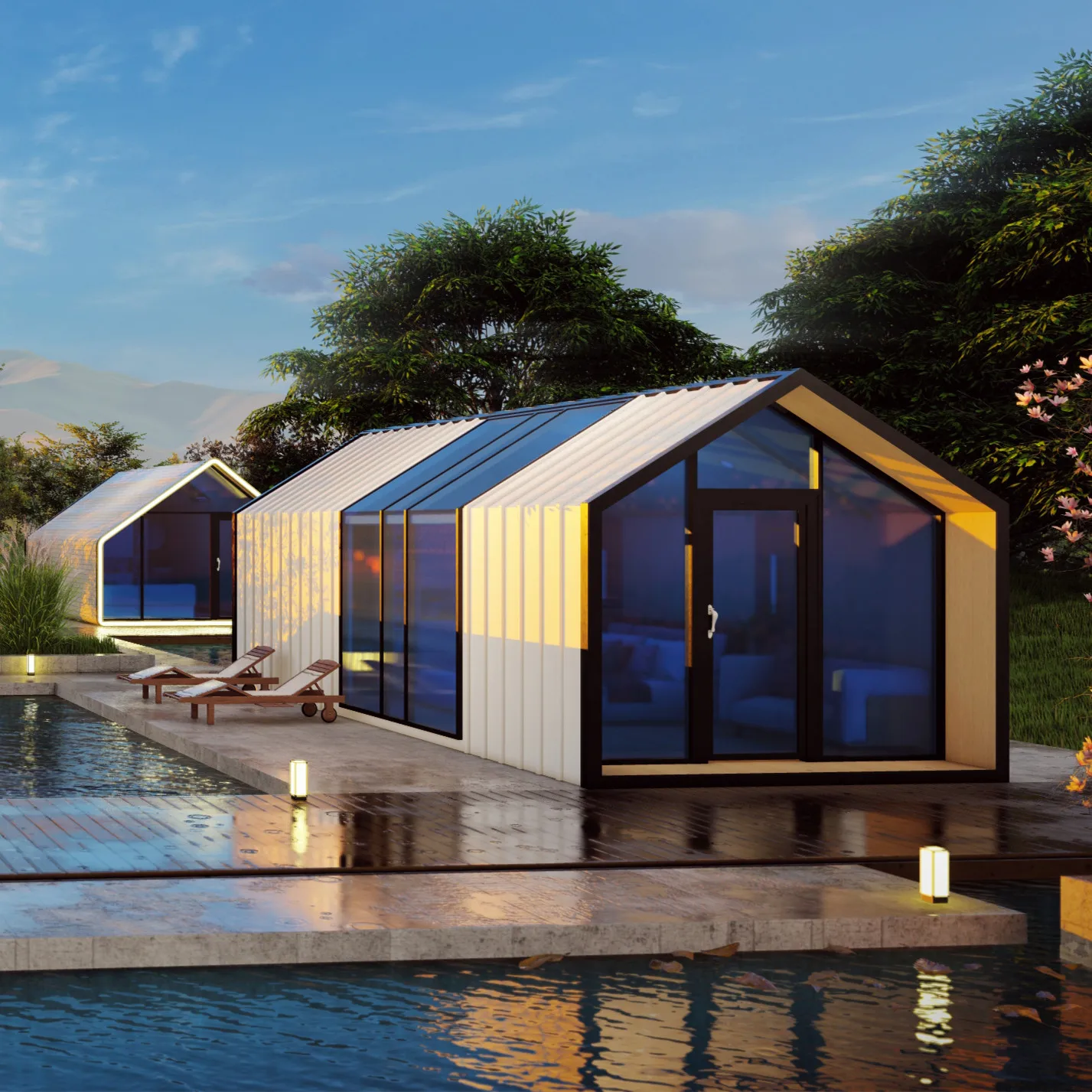 Prefabricated Flat Rack Mobile Capsule Tiny House Ready Made Portable House Mobile Tiny Home on truck