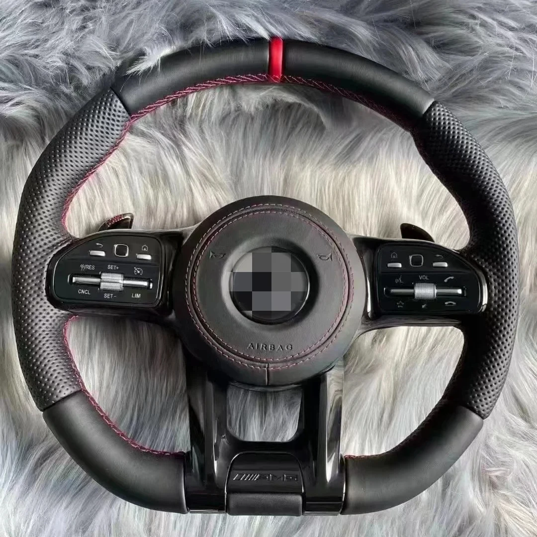 Be applicableMercedes Benz seriesC300 C200 C180 W204 W211 W213 W447 GLSFull leather sports steering wheel