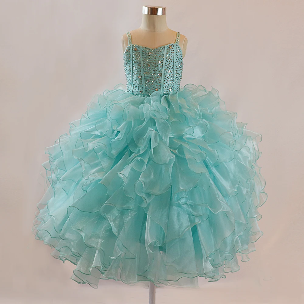 2017 Alibaba hot sales flower girl dresses for communion design holiday pageant dresses