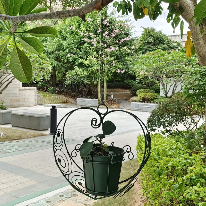 plant hanging stand wire basket type Metal Wall Flower Pot Holder