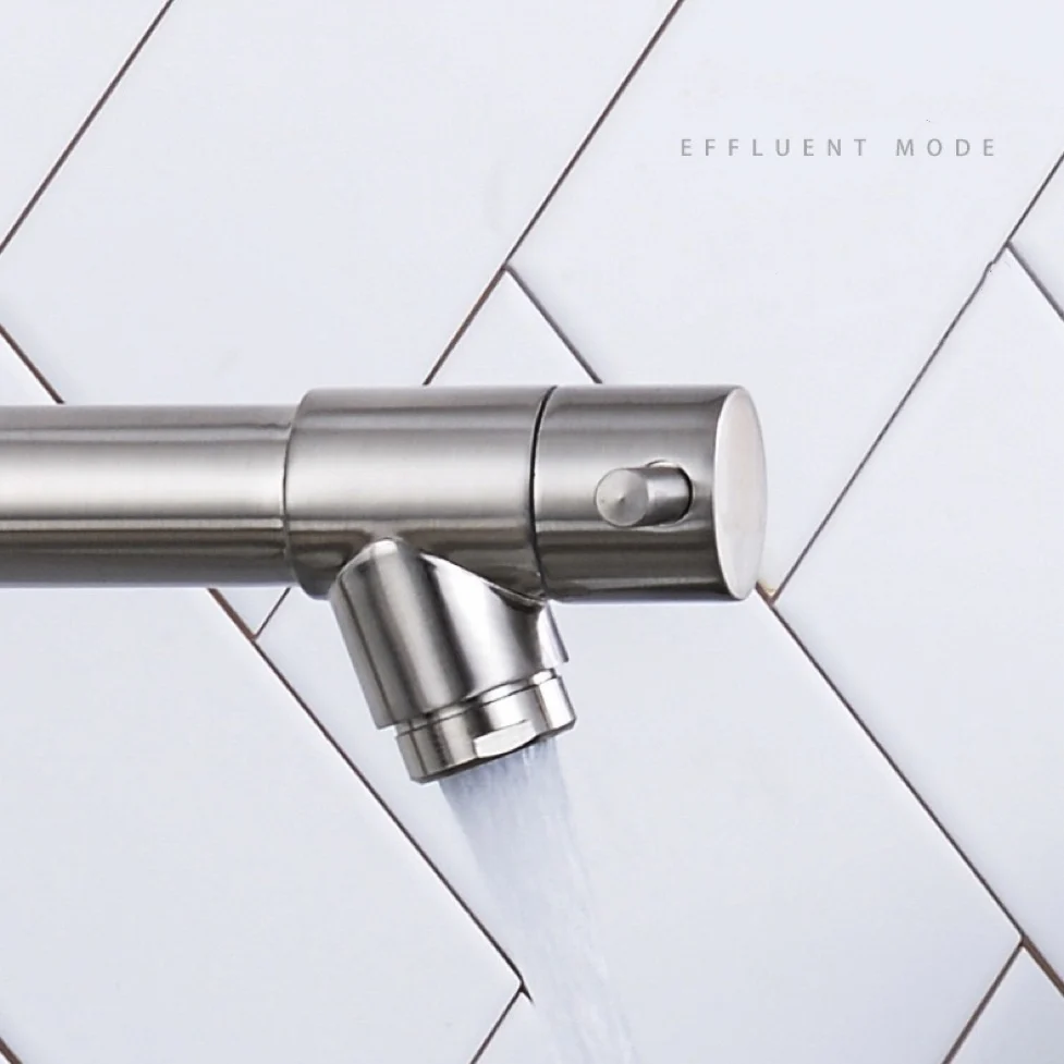 Kitchen Faucet Stainless Steel 304 Water Tap Modern black Kitchen Taps in-wall Kitchen Mixer Sink Faucets