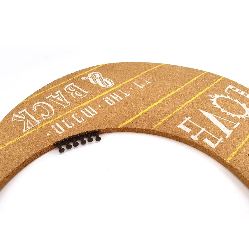 Необычная декоративная пробковая доска в форме Луны без рамы для стен, пробковый лист, Экологичная доска для объявлений, деревянная рамка