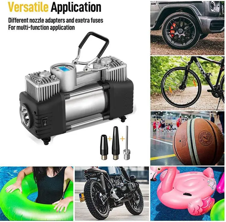Customized Small Size High Power Tire 12v Vehicle-Mounted Portable Tire Inflator Car Pump Air Compressor