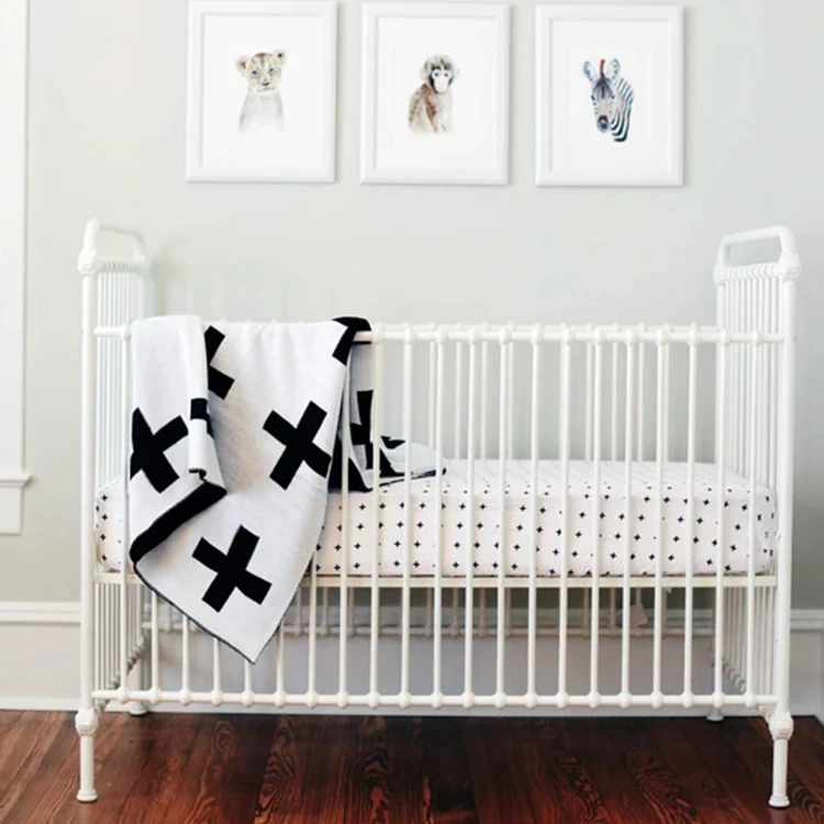 
Hot Sale Top Quality 100% Organic Cotton Fitted Baby Crib Sheet 