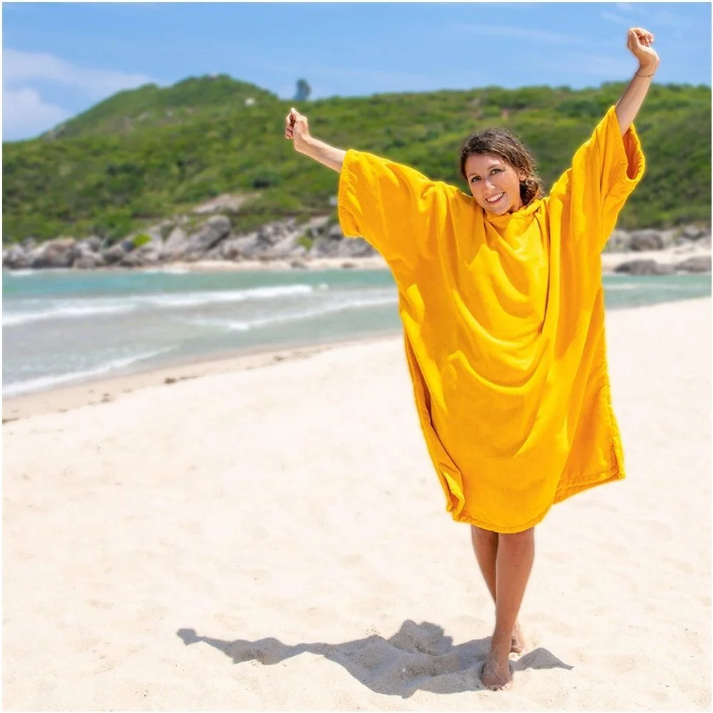 Fast Dry OEM Custom Size Logo Poncho Towel Kids Wholesale Surf Poncho