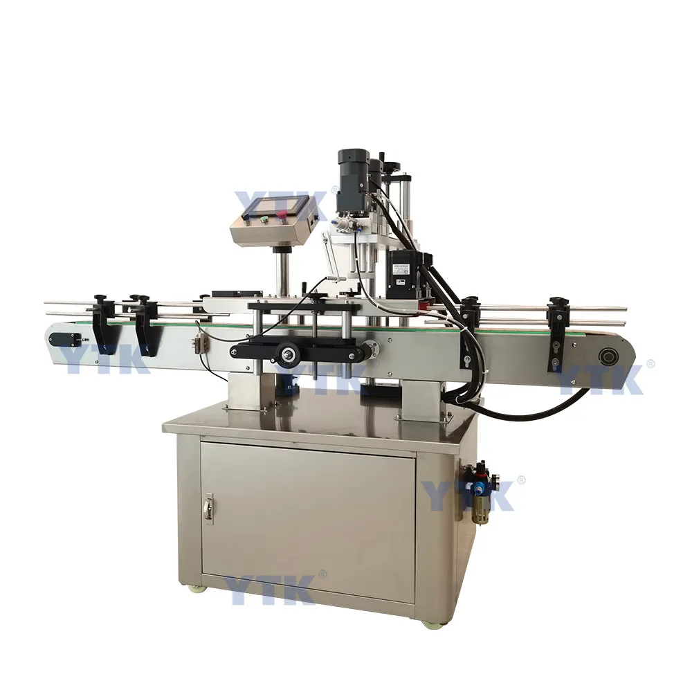YASON YTK-SC440 Plastic Lid Pneumatic Vial Desktop Screw Automatic Capping Machines Glass  Capper Perfume Pet Plastic Bottle