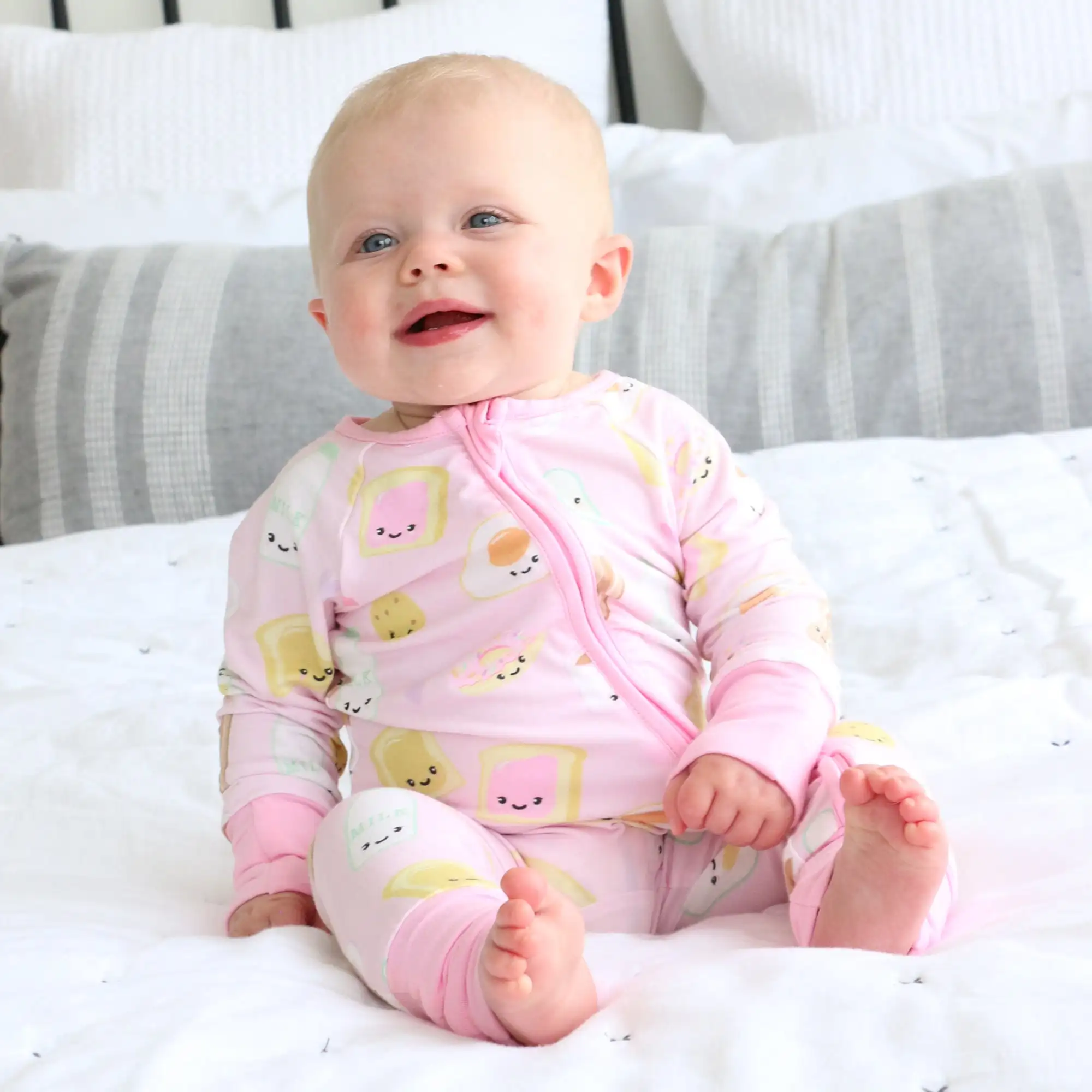 Bamboo Pajamas Kids One Piece Pajamas 95%bamboo 5%spandex Baby Footless Zipper Romper