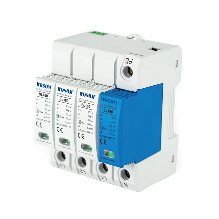 Сертификат CE в 20kA 275v 4p электрическое напряжение постоянного тока для защиты от перенапряжений устройства