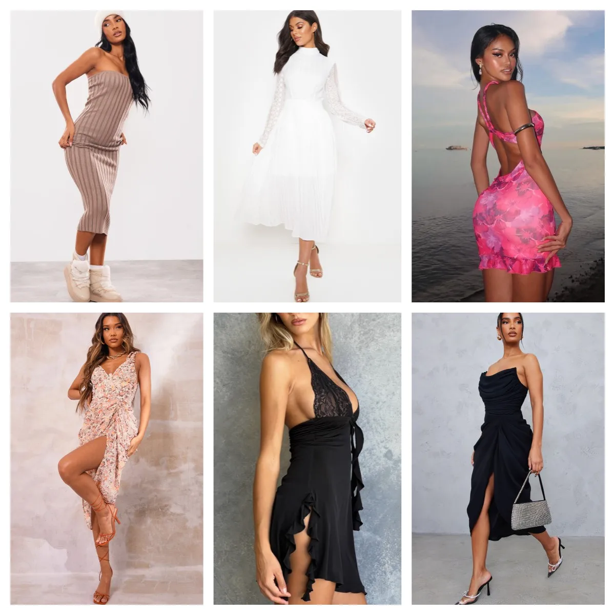 Wholesale High Quality Used Clothing Second Hand Ladies Dress Fashion Ladies Silk Long Dresses Bales Thrift For Women