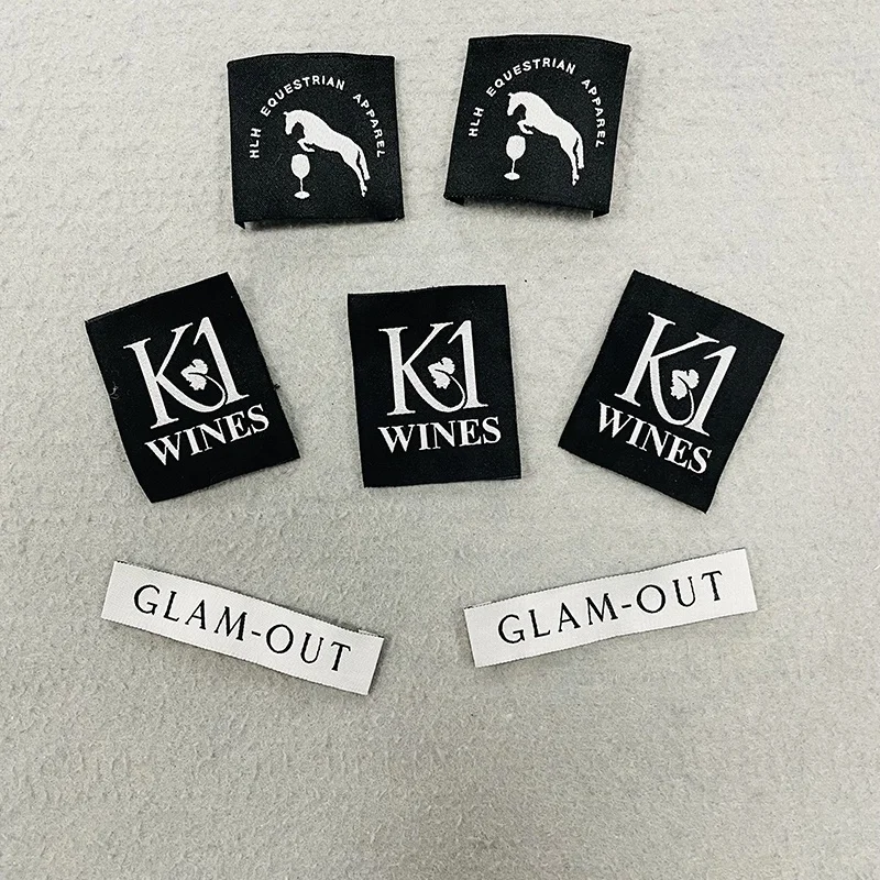 Wholesale Custom Logo Cloth Tags Garment Woven Label Fabric Sew On Soft Woven Labels For Clothing