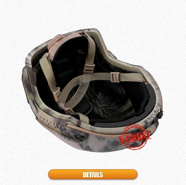 FAST type bulletproof helmet Khaki color