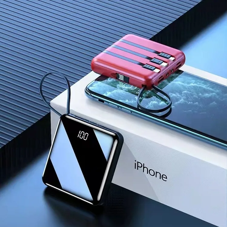 Custom logo fast charger wireless high capacity 10000mah cute  mini consumer electronics power bank