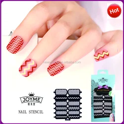 wholesale hot selling nail tool nail art Vinyls Hollow Stickers Stamping Template Grid Stencil Reusable tool