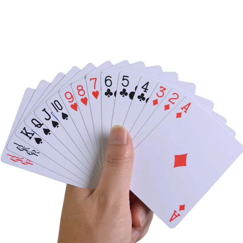 Custom printed waterproof poker cards plastic Texas poker cards