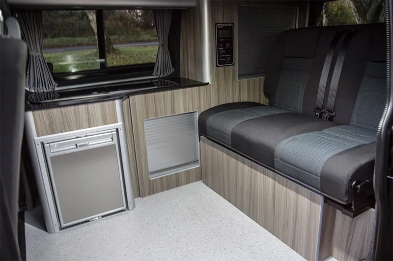 Wholesale Trifold bed seat multi-function 3/4 bed reclining for  RV seat custom color R.I. B Bed Triplefold seat for van T5T6 M1