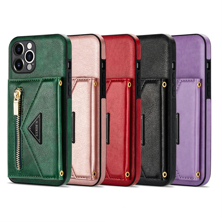 2022 New Girl Crossbody PU Leather Flip Card Slots Purse Wallet Phone Case Cover For iPhone 13 Pro Max