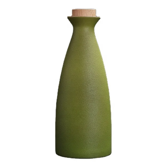 Handmade Nordic Style Ceramic Cup Stoneware Wine Pot Creative Terracotta Clay Water Bottle Lid Direct Drinking Applicable