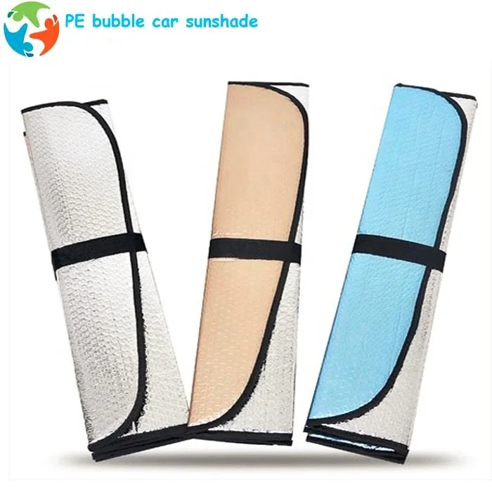 Reflective PE bubble sunscreen universal 130x60 cm car front window sunshade