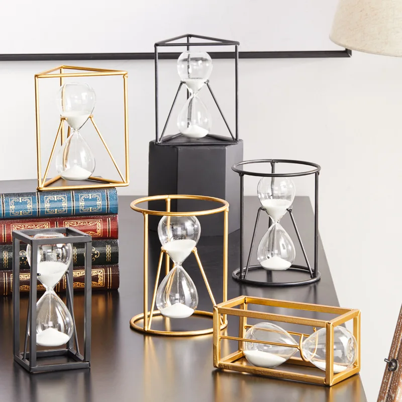 Best selling 30/60 minute metal sand timer hourglass clock factory sand clock