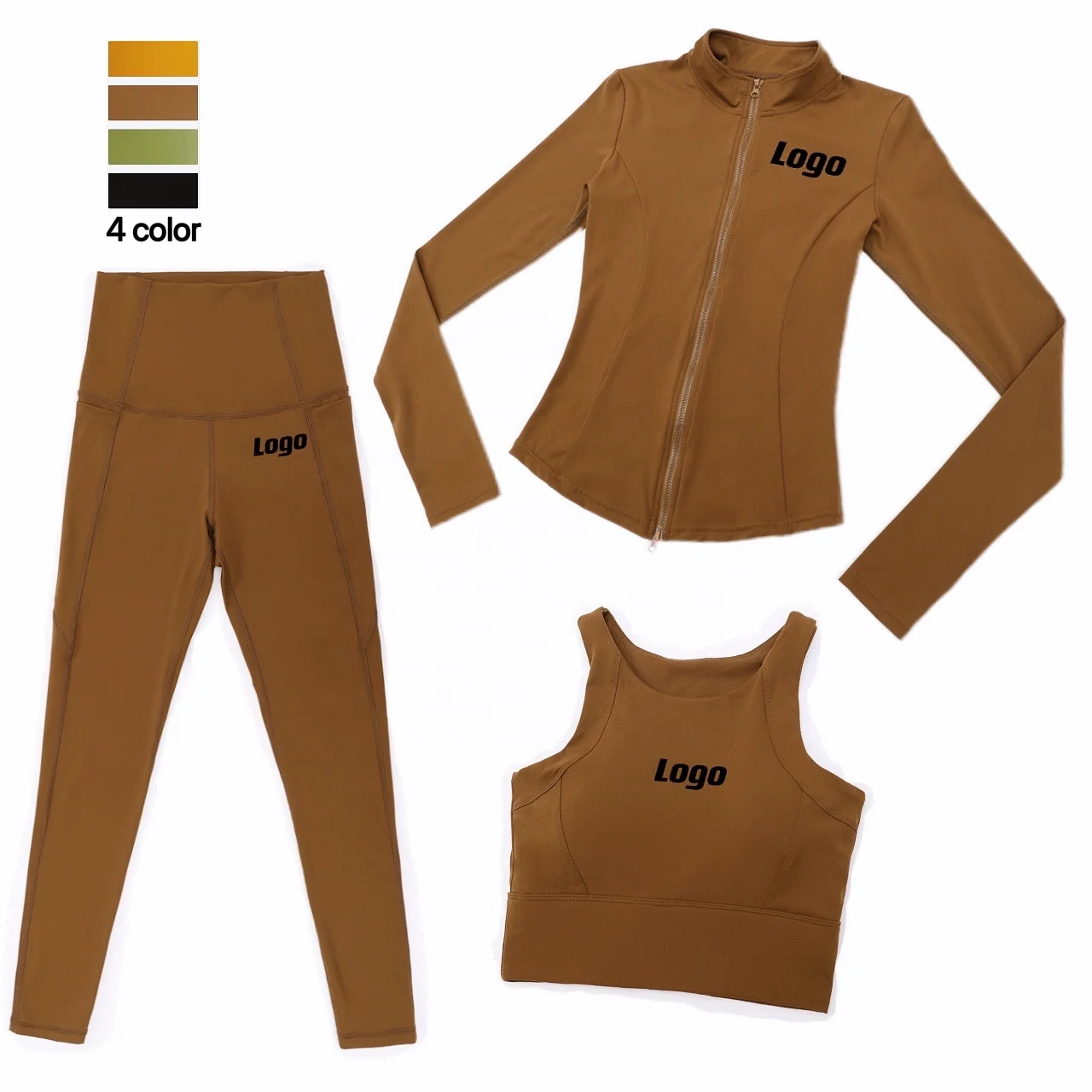 Super Soft Fitness Clothing Gym Crop Top Wholesale Recycled Fabric Yoga Wear Sports Suit For Women