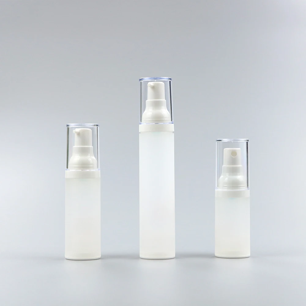 Custom 5ml 10ml 15ml 20ml 5 10 15 20 ml Cosmetic Container Serum White PP Airless Lotion Pump Bottle For Packaging