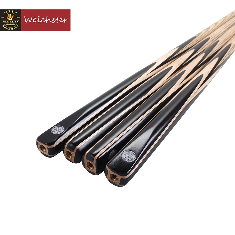 
Weichster One 1Piece Hand Made Snooker Pool Cue Maple Ebony Traditional Cue Model 