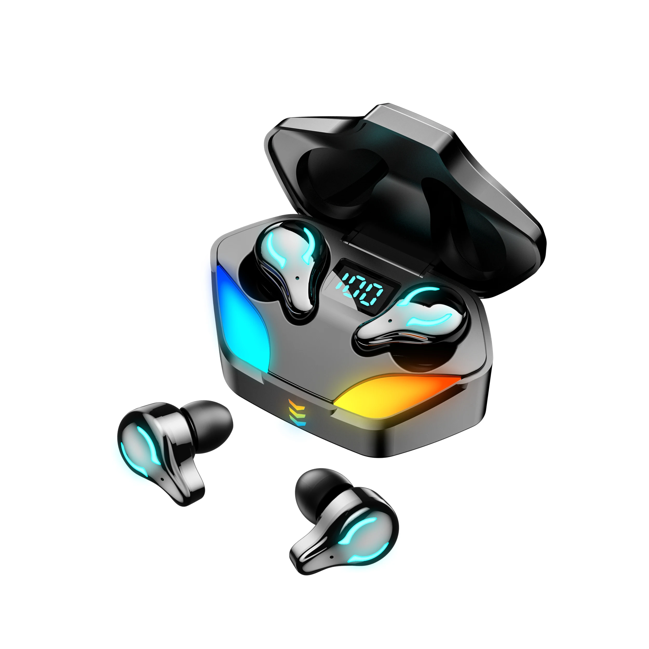 X1 Earbuds Gaming Earphone TWS 5.1 LED Display Stereo Touch Control Wireless Waterproof Sport X1 Headphone TWS Gaming Headset