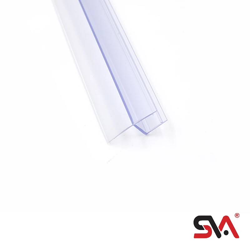 SVA-04 Tempered Glass Door Black Plastic Shower Door Fitting Transparent Rubber PVC Waterproof Strip