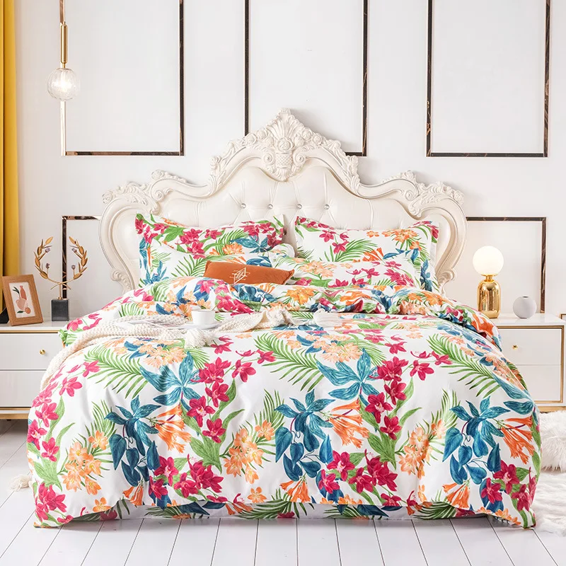  Hot sale thicken pure cotton four-piece bed linen quilt