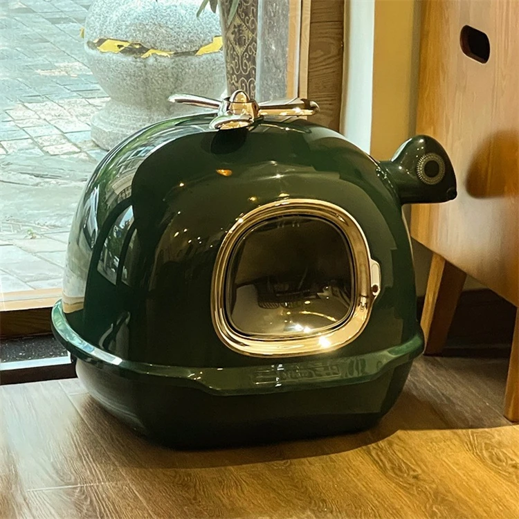 Fully Enclosed Anti Splash Cat Litter Shovel Odor Proof Cat Toilet Helicopter Cat Litter Box