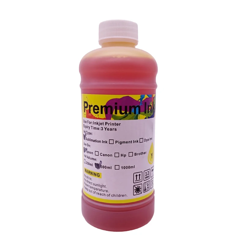 500ML Bottle Printing Refill Dye Sublimation Ink Compatible For Epson Inkjet Printer Bulk Heat Press Ink Sublimation