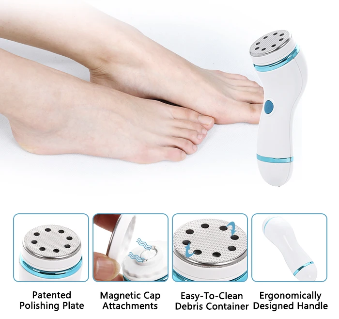 4 in 1 Portable  Electric Foot Grinder Set USB Foot Callus Remover for Dry Cracked Dead Skin