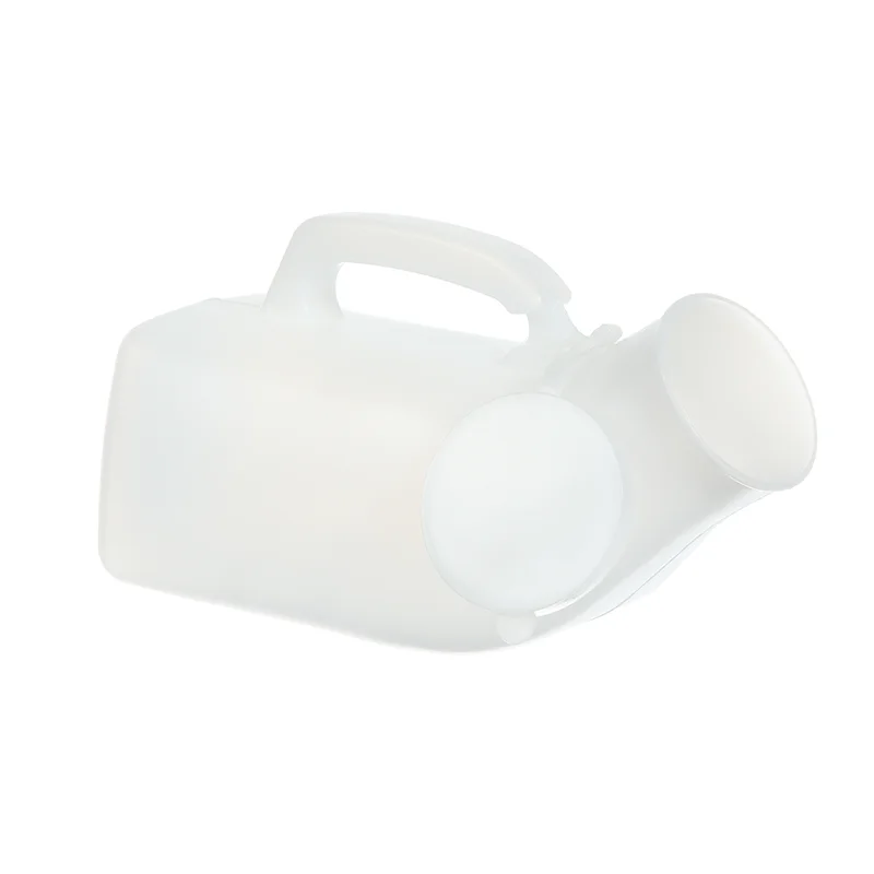 Portable male urine test bottle for hospital with hanging lid