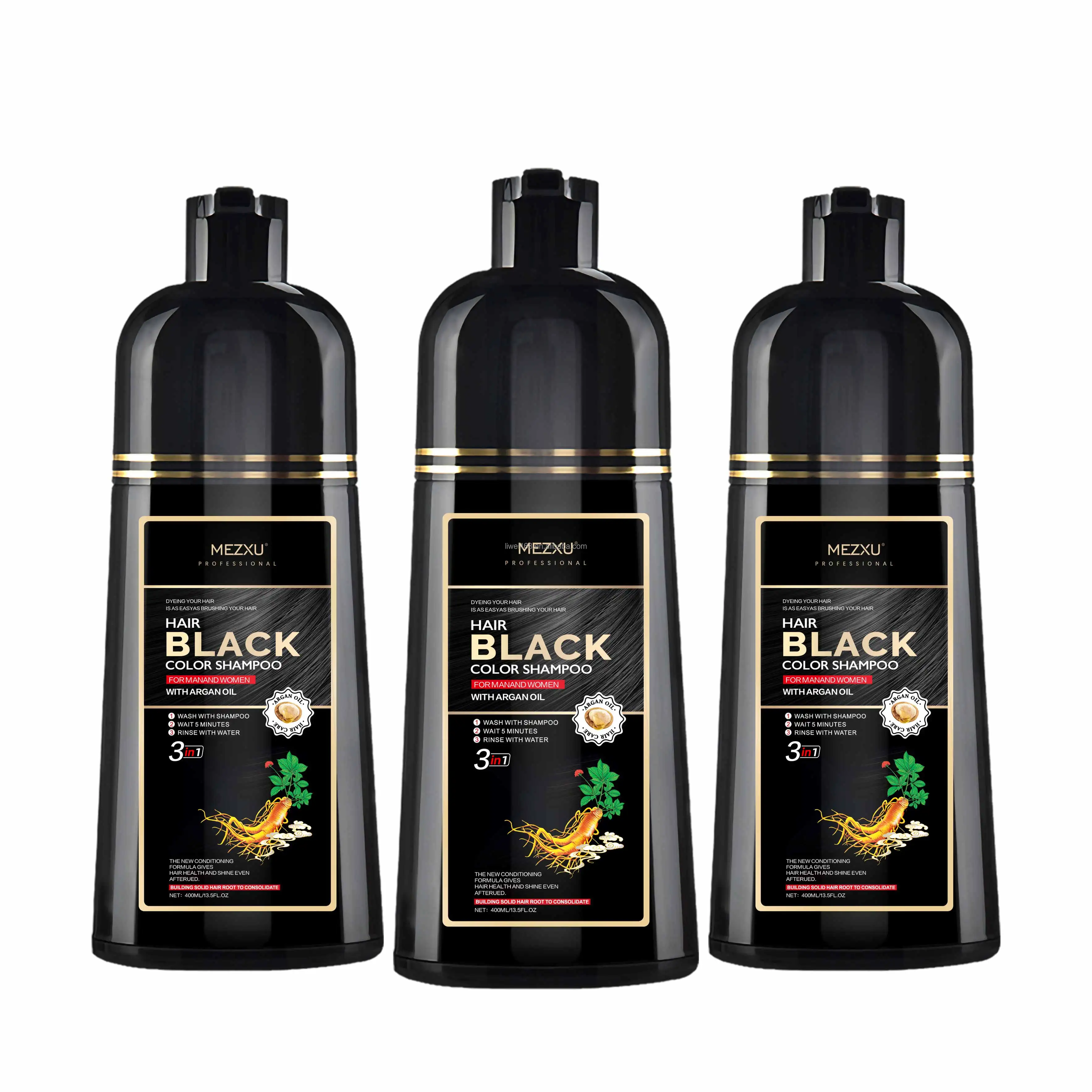 New Arrival Fast Black Hair Dye Shampoo 3 In 1 Hair Dye Color Semi-Permanent Semi Permanent Hair Dye Color Wholesale