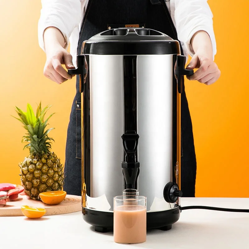 14L Premium quality stainless steel hot drinks barrel PU insulation tea bucket double walled thermos barrel for coffee milk tea