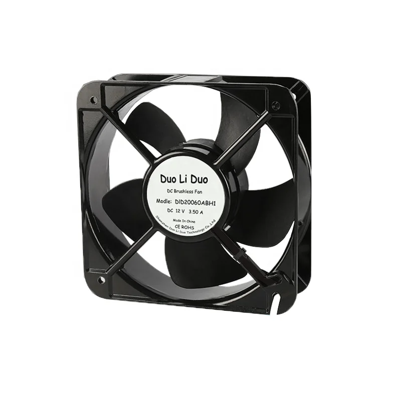 20060 12V 24V 48V 200x200x60mm pwm dc axis fan 8 inch industrial exhaust fan fan for Charging pile, chassis, oven