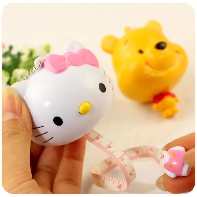 Portable Cute keychain Body Meter Tape Skyasia Cartoon Retractable Measuring Tape Cinta Metrica Mini Soft Tape Measure