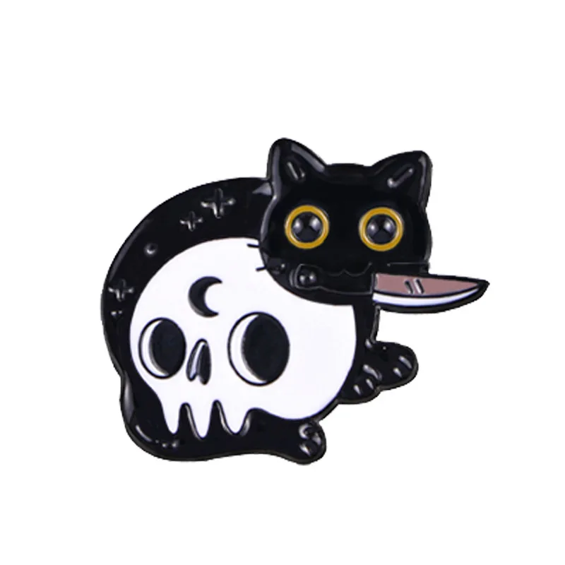 Cool Design Halloween Cat Popular Custom Soft Enamel Metal Crafts Lapel Pins