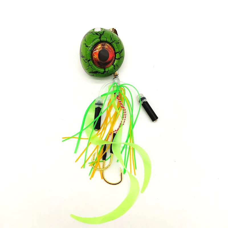 Wholesale  snapper jig lure madai  kabura jig with rattle sound glow silicone tie