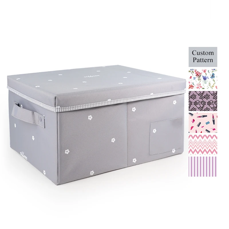 Factory new custom design household with toys clothes books finishing storage portable cloth art storage box